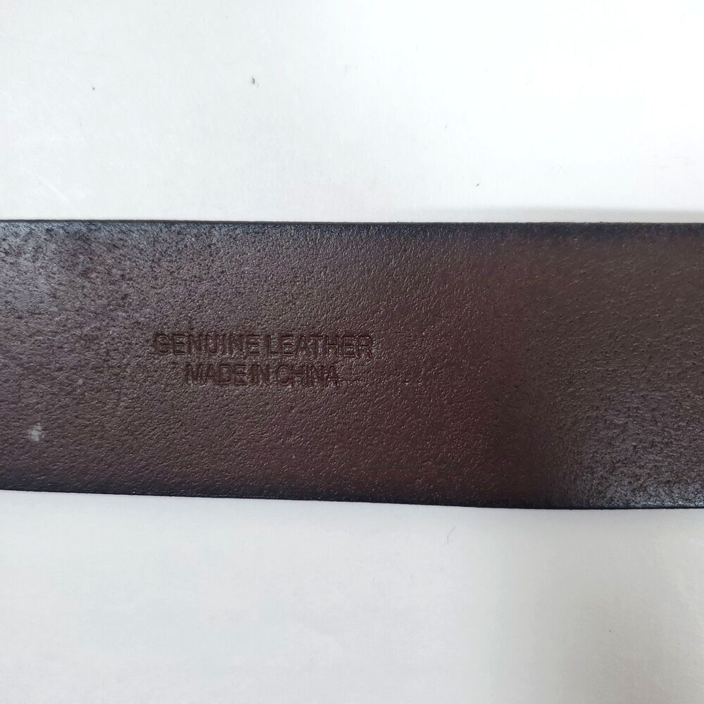 VTG Lauren Ralph Lauren Women’s Brown Leather Belt Large Western Floral Engraved - Picture 11 of 11
